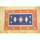 A Moroccan kilim rug, 123 x 74 cm