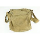 A Second World War British army gas mask haversack