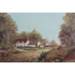 Tom Riley A pair of oil paintings depicting an autumn countryside, signed by artist, oil on canvas