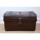 A tin trunk, 61 cm x 39 cm x 35 cm