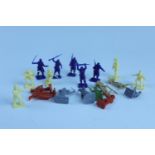 A quantity of miniature plastic toy soldiers etc