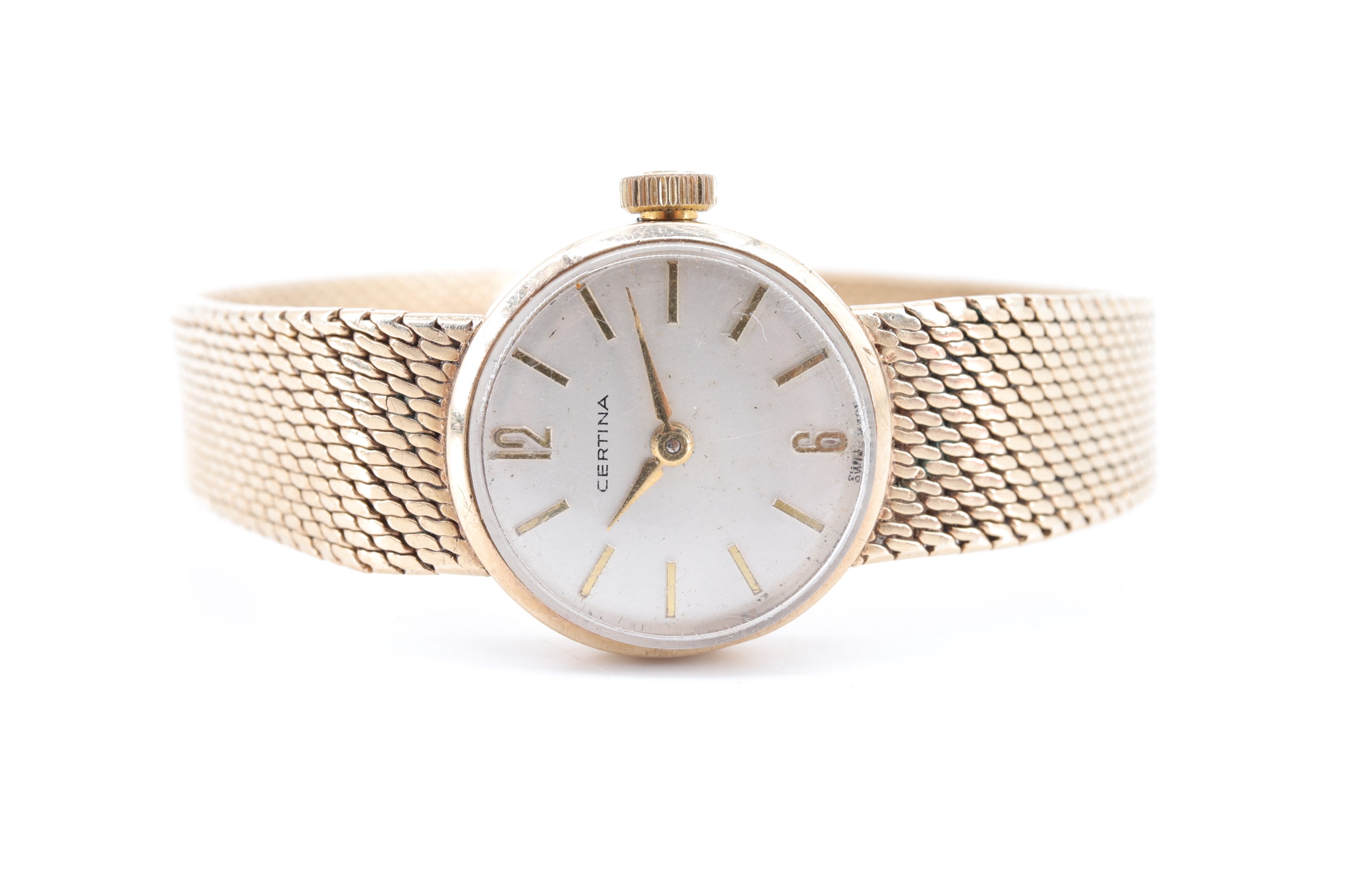 A 1960s lady's Certina 9 ct gold cocktail watch, (21.3 g gold, excluding movement and watch glass)