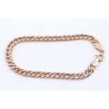 A late 20th Century 9 ct gold curb link chain bracelet, Sheffield 1997, 18.5 cm, 3 g