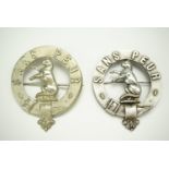 Two 5th Battalion Seaforth Highlanders bonnet badges