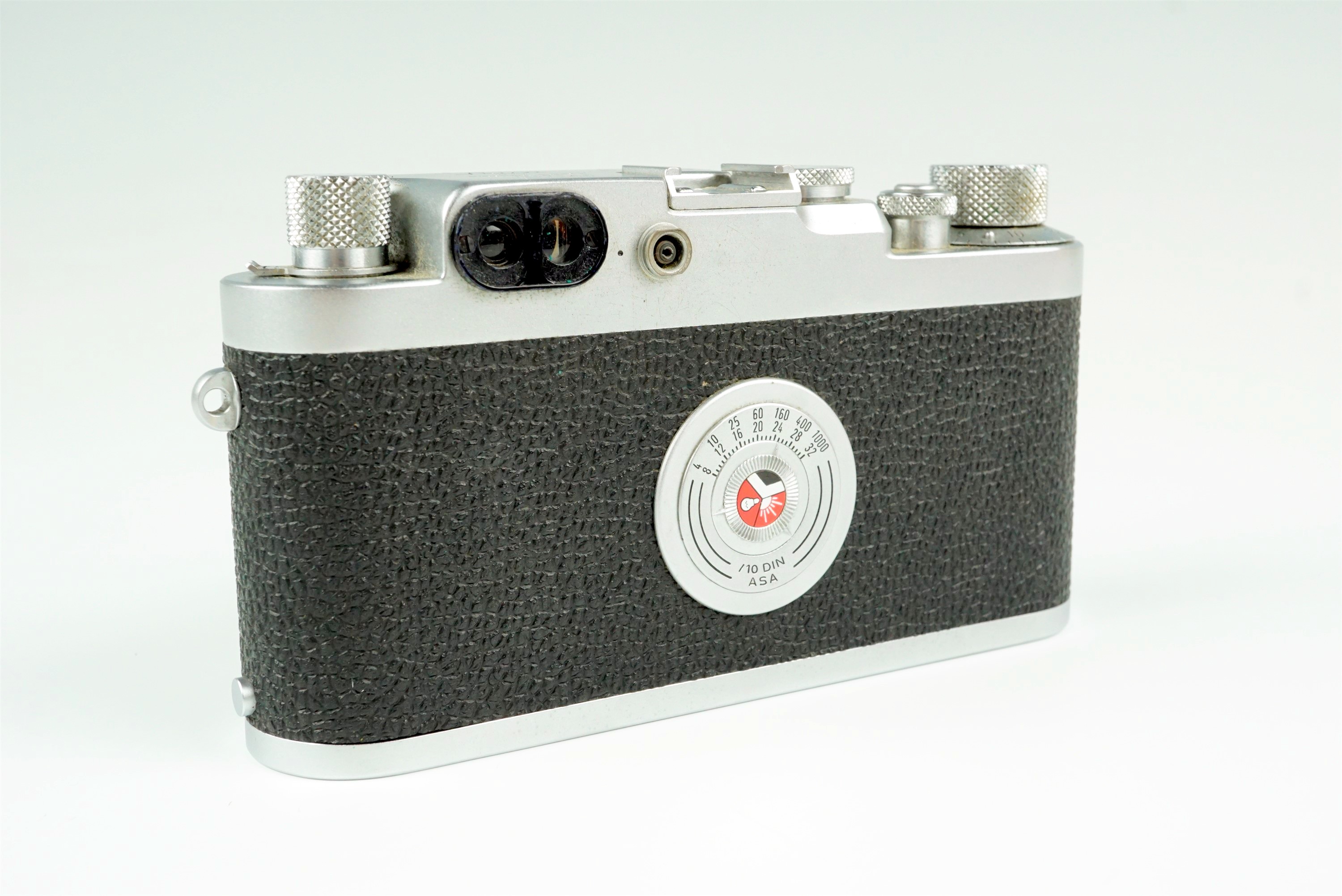 A Leica IIIg Rangefinder 35mm camera, 1957, chrome, with Leitz Elmar f=5cm 1:2.8 50mm lens (serial - Bild 5 aus 14