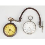 A Victorian silver-cased key-wound lever pocket watch by Russell, 18 Church St, Liverpool, "Maker to