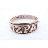 A vintage 9 ct gold Mizpah ring, size N, 2.78 g