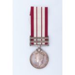 A George VI Naval General Service medal with Minesweeping 1945-51 and Palestine 1945-48 clasps to