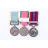 A Crimea medal with Sebastopol clasp, Turkish Crimea medal and India General Service medal with