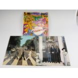 Three The Beatles LPs, comprising "Hey Jude", "Abbey Road" and "A Collection of Beatles Oldies"