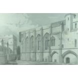 A collection of eight prints depicting Carlisle Cathedral and Carlisle Castle, card mounted in