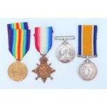 A 1914-15 Star, British War, Victory and Royal Navy Reserve Long Service and Good Conduct medals