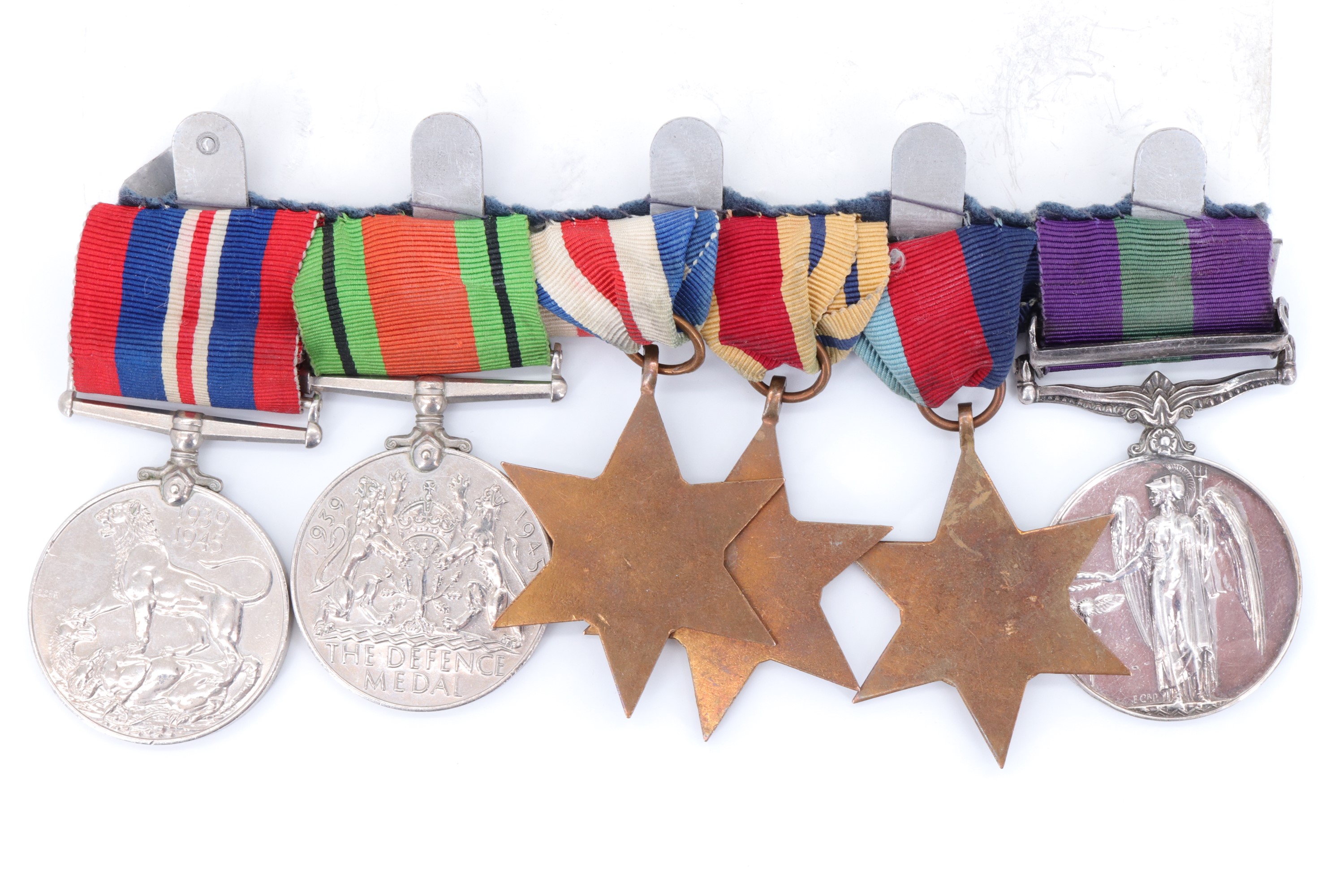 A Second World War campaign medal group with General Service Medal and Palestine clasp to 3596790 - Image 2 of 4
