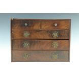 A Georgian mahogany diminutive chest of drawers, 39.5 x 19 x 29 cm
