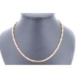 A heavy 18 ct yellow metal neck chain, 46 cm, 18.5 g