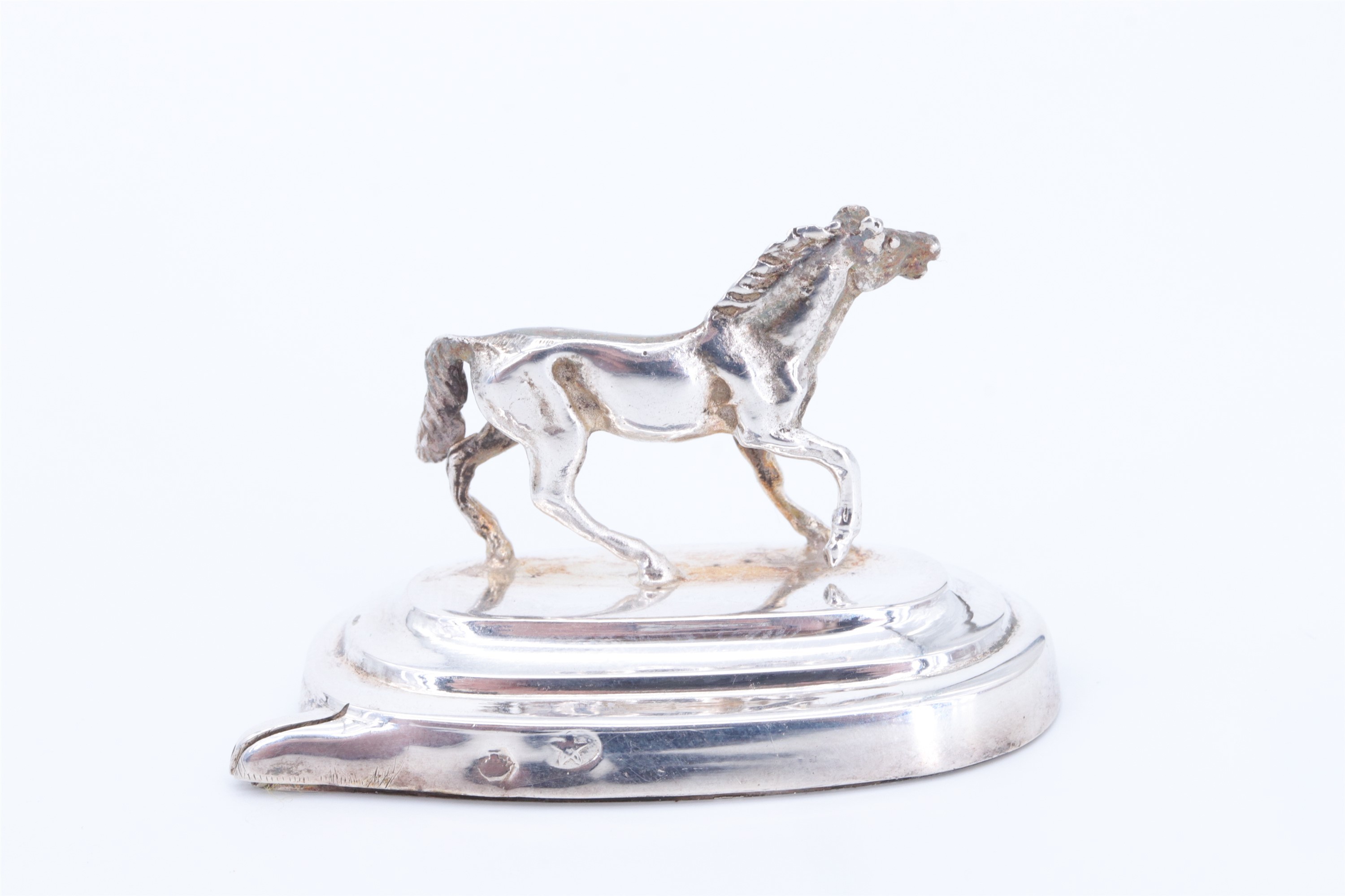 Three Victorian and later novelty place card holders, in the forms of a horse, a flying pheasant, - Image 10 of 12
