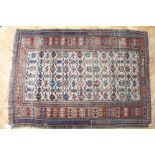 A hand woven Kurdish Soumack rug, 145 x 100 cm (a/f)