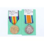 British War and Victory medals to 31568 Pte F W Hill, Westmorland and Cumberland Yeomanry
