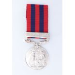 An India General Service medal with Waziristan 1894-5 clasp engraved to Capt H M S O'Brien, 2nd Bn