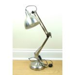 A Livarno brushed steel reading / desk lamp