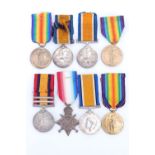 A Boer War and Great War family medal group, comprising Queen's South Africa Medal with two clasps