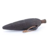 A 19th Century African chip carved wooden snuff bottle, by the Karanga or Shona people, Mozambique &