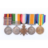 A Boer War and Great War campaign medal group, comprising Queen's and King's South Africa medals,