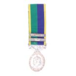 A Territorial [T&AVR} medal with two bars to 22566462 Lance Corporal W Garvie, 51 Highland