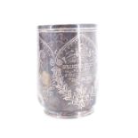 A Victorian silver second birthday cup, Josiah Williams & Co, Exeter, 1876, 90 g , 7.5 cm