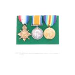 A 1914-15 Star, British War and Victory medals to 13692 Pte T W Bell, 11th (Lonsdale) Battalion,