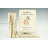 Five Vintage Beatrix Potter books, including two Old English editions