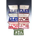 A group of coin proof sets, comprising a 1973 "First National Coinage of Barbados", a 1974 and a