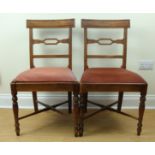 A pair of Georgian mahogany dining chairs