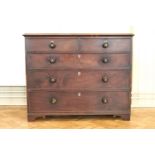 An early Victorian mahogany chest of drawers, 117 cm x 55 cm x 95 cm