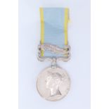 A Crimea Medal with Sebastopol clasp engraved to Gunr Edwd Mattison, Royal Artillery