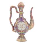 A Chinese cloisonne wine ewer, 27 cm