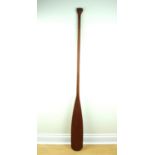 A vintage wooden canoe paddle, 166 cm