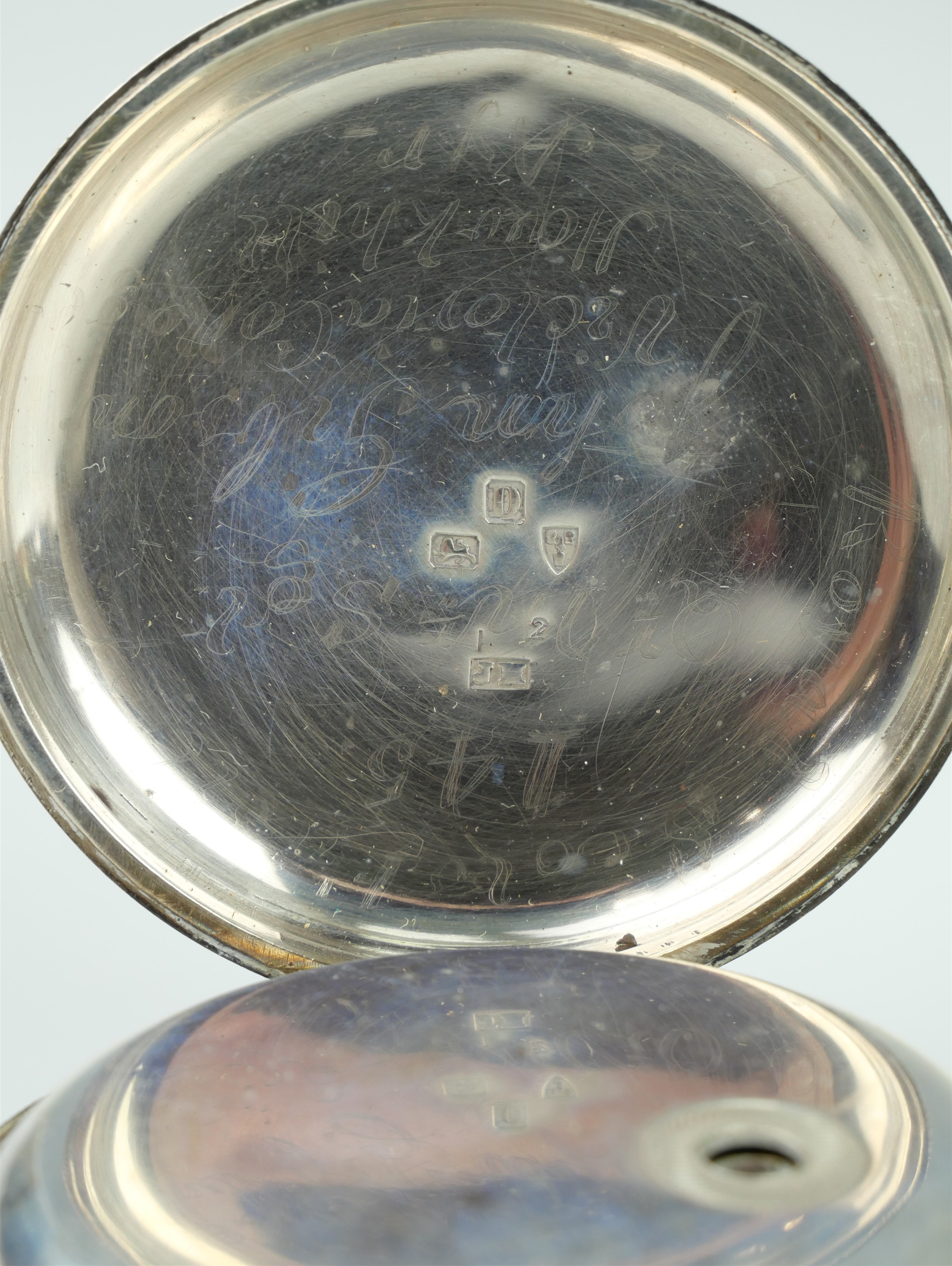 A Victorian silver key-wound pocket watch, (movement un-named, a/f) - Image 5 of 5