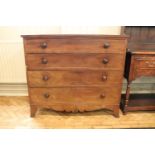 An early Victorian mahogany chest of drawers, 54 cm x 116 cm x 102 cm