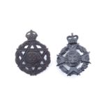 A George V - VI Jewish Chaplain's cap badge together with a QEII Army Chaplain's badge