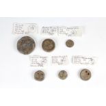 Six Medieval and later disc form lead trade weights relating to Norwich, variously marked