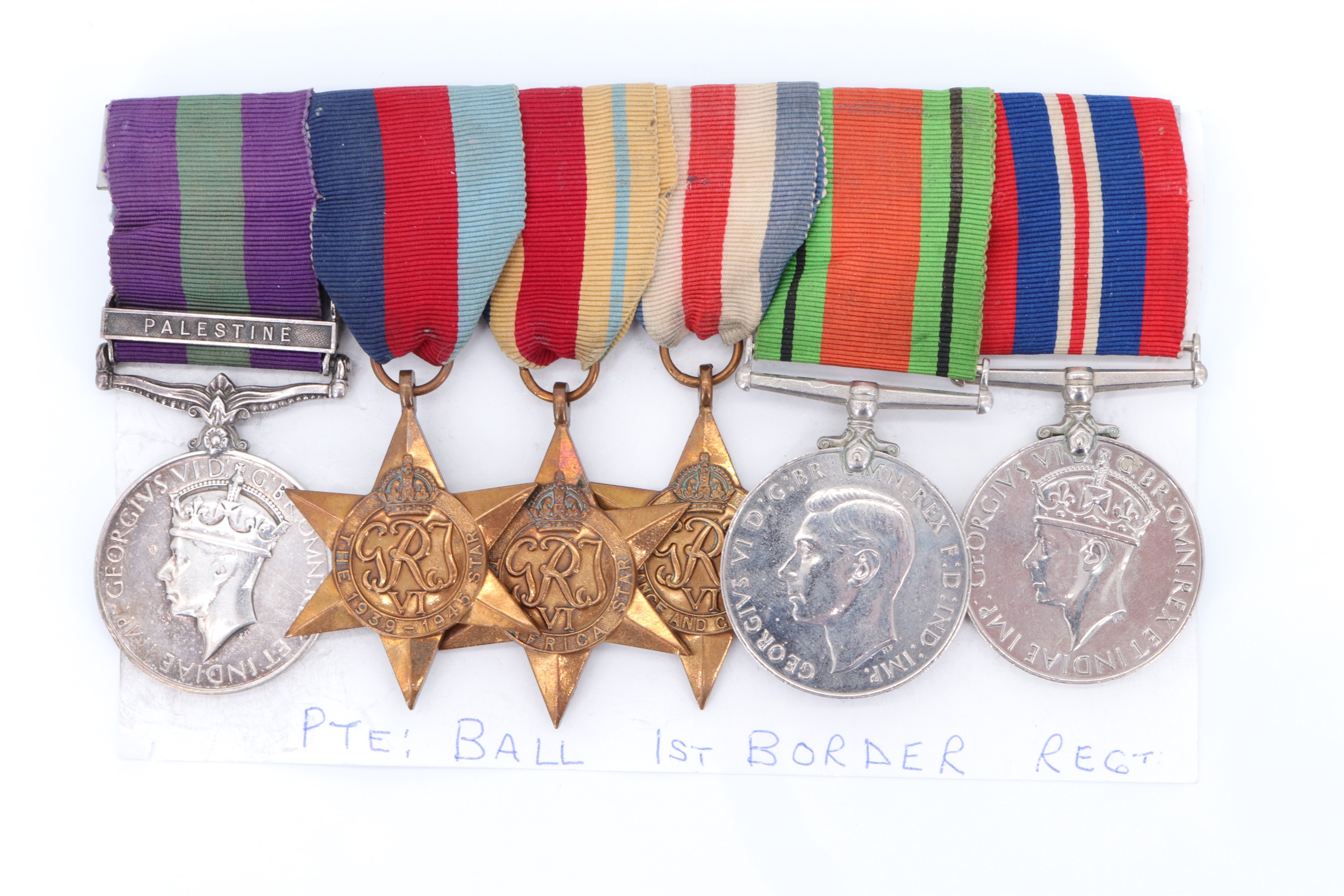 A Second World War campaign medal group with General Service Medal and Palestine clasp to 3596790