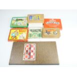A group of vintage games, including a boxwood chess set, draughts, Asterix "The Card Game", etc