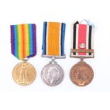 British War and Victory medals with George VI Special Constabulary Medal with rosette and long