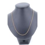 A 9 ct gold matinee length curb link necklace, 53 cm, 9.1 g