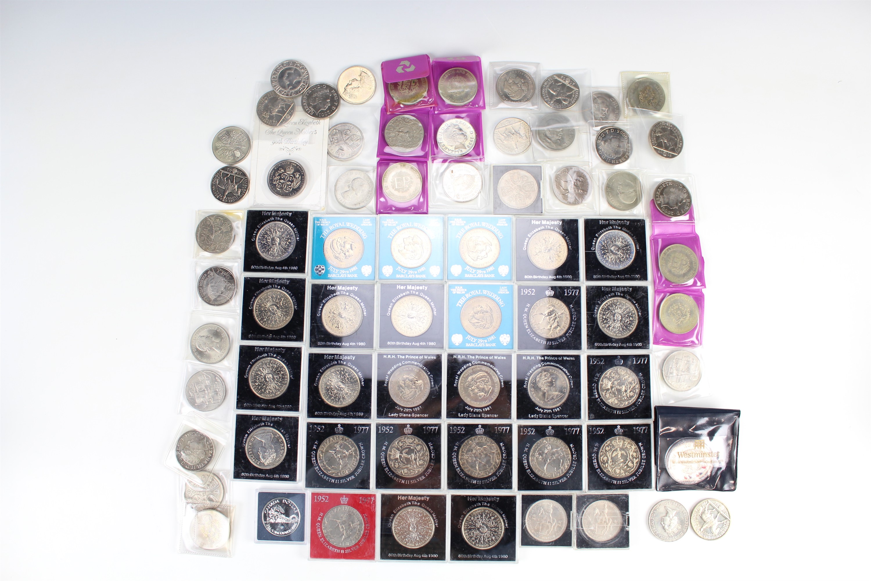 A 1986 silver centenary "Canada Dollar", together with a large quantity of commemorative coins