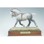 A Border Fine Art figurine, "Percheron Supreme Champion", limited golden edition 149/350, 33 cm x 28