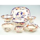 A Mason's Mandalay ashet and eight bowls