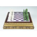 A resin medieval themed chess set, Kings 11 cm