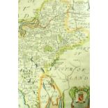Richard Blome (1635 - 1705) A late 17th Century map of Cumberland with the coat of arms of Charles